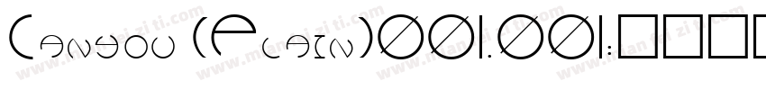 Canyou (Plain)001.001字体转换